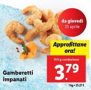 Offerta per Gamberetti Impanati a 3,79€ in Lidl