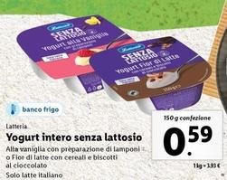 Offerta per Latteria - Yogurt Intero Senza Lattosio a 0,59€ in Lidl