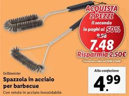 Offerta per Grillmeister - Spazzola In Acciaio Per Barbecue a 4,99€ in Lidl