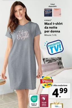 Offerta per Esmara - Maxi T-Shirt Da Notte Per Donna a 4,99€ in Lidl
