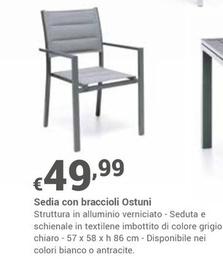 Offerta per Sedia Con Braccioli Ostuni a 49,99€ in Progress