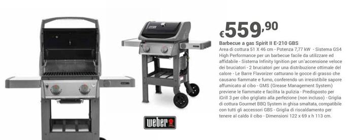 Offerta per Weber - Barbecue A Gas Spirit II E-210 GBS a 559,9€ in Progress