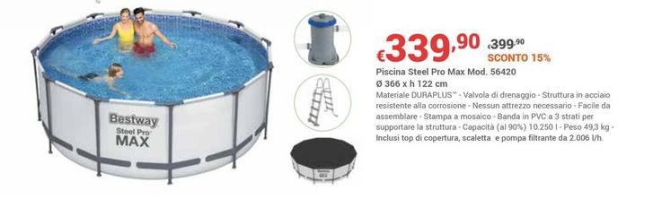 Offerta per Piscina Steel Pro Max Mod. 56420 - Ø 366 X H 122 Cm a 339,9€ in Progress