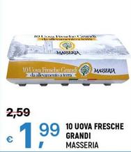 Offerta per Masseria - 10 Uova Fresche Grandi a 1,99€ in A&O