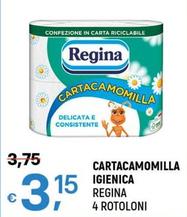 Offerta per Regina - Cartacamomilla Igienica a 3,15€ in A&O