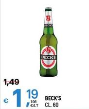 Offerta per Becks - Cl. 60 a 1,19€ in A&O