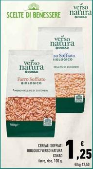 Offerta per Conad - Cereali Soffiati Biologici Verso Natura a 1,25€ in Conad