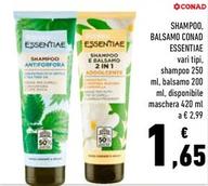 Offerta per Conad - Shampoo, Balsamo Essentiae a 1,65€ in Conad