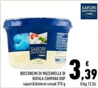 Offerta per Conad - Bocconcini Di Mozzarella Di Bufala Campana DOP Sapori&Dintorni a 3,39€ in Conad