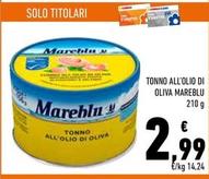 Offerta per Mareblu - Tonno All'olio Di Oliva a 2,99€ in Conad