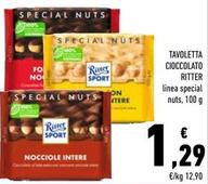 Offerta per Ritter Sport - Tavoletta Cioccolato a 1,29€ in Conad