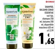 Offerta per Conad - Shampoo, Balsamo Essentiae a 1,65€ in Conad