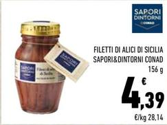Offerta per Sapori&dintorni Conad - Filetti Di Alici Di Sicilia a 4,39€ in Conad City