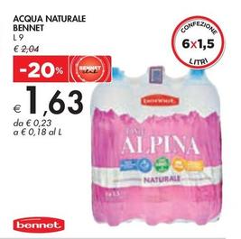 Offerta per Bennet - Acqua Naturale a 1,63€ in Bennet