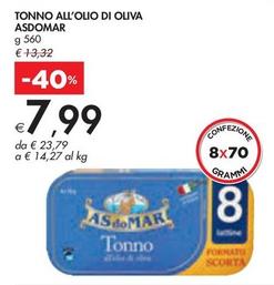 Offerta per Asdomar - Tonno All'olio Di Oliva a 7,99€ in Bennet