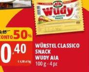 Offerta per Aia - Würstel Classico Snack Wudy a 0,4€ in Tigros