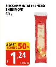 Offerta per Entremont - Stick Emmental Francese a 1,24€ in Tigros
