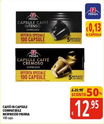 Offerta per Primia - Caffè In Capsule Compatibile Nespresso a 12,95€ in Tigros