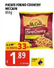 Offerta per Mccain - Patate Forno Country a 1,89€ in Tigros