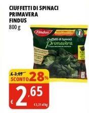 Offerta per Findus - Ciuffetti Di Spinaci Primavera a 2,65€ in Tigros