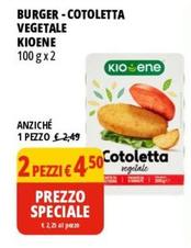 Offerta per Kioene - Burger Cotoletta Vegetale a 2,49€ in Tigros