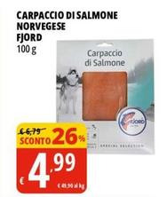 Offerta per Fjord - Carpaccio Di Salmone Norvegese a 4,99€ in Tigros