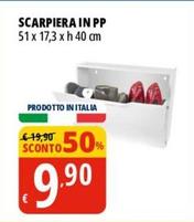 Offerta per Scarpiera In Pp a 9,9€ in Tigros