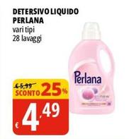 Offerta per Perlana - Detersivo Liquido a 4,49€ in Tigros