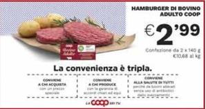 Offerta per Coop - Hamburger Di Bovino a 2,99€ in Ipercoop