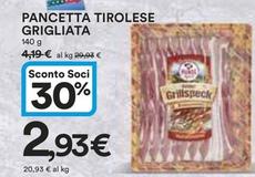 Offerta per  Pancetta Tirolese Grigliata  a 2,93€ in Ipercoop