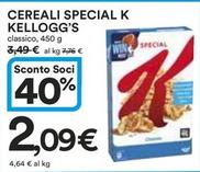 Offerta per Kelloggs - Cereali Special K a 2,09€ in Ipercoop