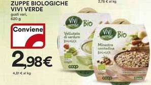 Offerta per  Zuppe Biologiche Vivi Verde  a 2,98€ in Ipercoop