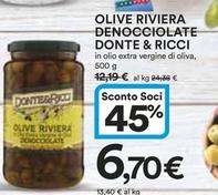 Offerta per Donte & Ricci - Olive Riviera Denocciolate a 6,7€ in Ipercoop
