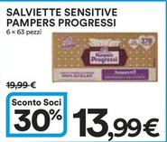 Offerta per Pampers - Salviette Sensitive Progressi a 13,99€ in Ipercoop