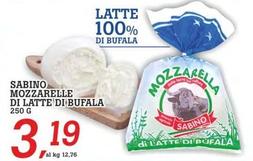 Offerta per Sabino - Mozzarelle Di Latte Di Bufala a 3,19€ in Superstore Coop
