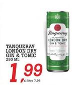 Offerta per Tanqueray - London Dry Gin & Tonic a 1,99€ in Superstore Coop