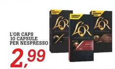 Offerta per L'or Espresso - Caps 10 Capsule Per Nespresso a 2,99€ in Superstore Coop