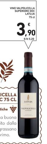 Offerta per Latuja - Vino Valpolicella Superiore DOC a 3,9€ in Conad Superstore