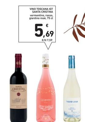 Offerta per Santa Cristina - Vino Toscana IGT a 5,69€ in Conad Superstore
