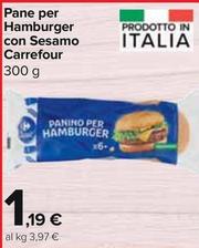 Offerta per Carrefour - Pane Per Hamburger Con Sesamo a 1,19€ in Carrefour Express