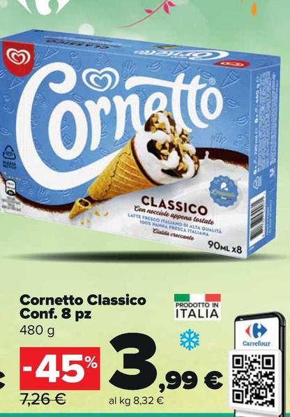 Offerta per Algida - Cornetto Classico Conf. 8 Pz a 3,99€ in Carrefour Express