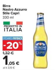 Offerta per Peroni - Birra Nastro Azzurro Stile Capri a 1,05€ in Carrefour Express