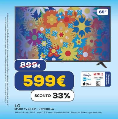 Offerta per Lg - Smart Tv 4k 65"-UR73006LA  a 599€ in Euronics