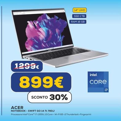 Offerta per Acer - Notebook-Swift Go 14 71 79DJ a 899€ in Euronics