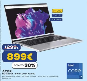 Offerta per Acer - Notebook-Swift Go 14 71 79DJ a 899€ in Euronics