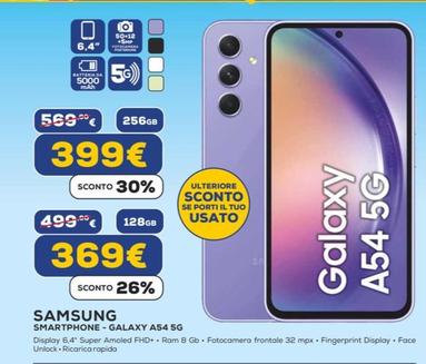 Offerta per Samsung - Smartphone-Galaxy A54 5G  a 369€ in Euronics