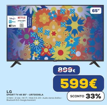 Offerta per Lg - Smart Tv 4K 65"-UR73006LA a 599€ in Euronics