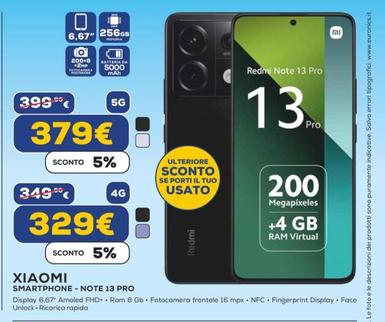 Offerta per Xiaomi - Smartphone-Note 13 Pro 4G a 329€ in Euronics
