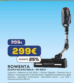 Offerta per Rowenta - Scopa Ricaricabile - RH 98A7 a 299€ in Euronics