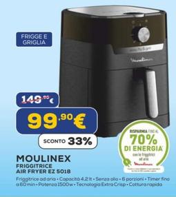 Offerta per Moulinex - Friggitrice Air Fryer EZ 5018 a 99,9€ in Euronics